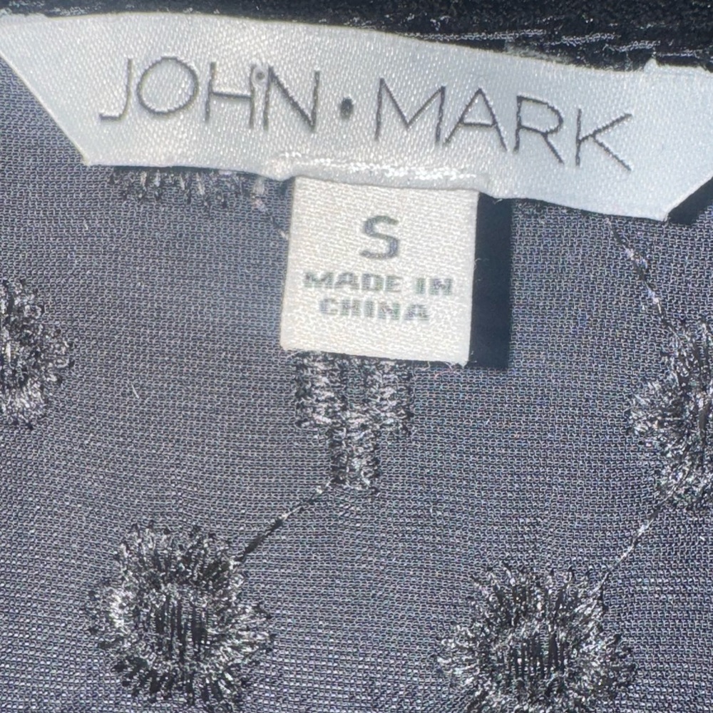 John Mark Black Patterned Blouse - image 2
